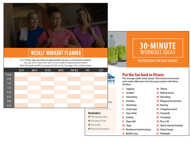 Workout planner preview